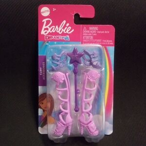 Mattel Barbie Doll Dreamtopial Boots, Heals, And Wand New In Package Purple 💜